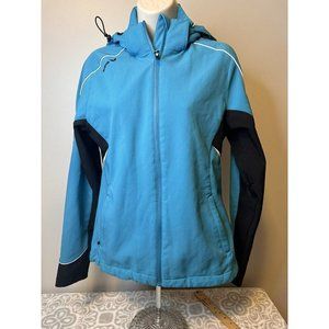 Erima Sports Europe Full Zip Lined Jacket Long Sleeve Women’s Large, Black Blue
